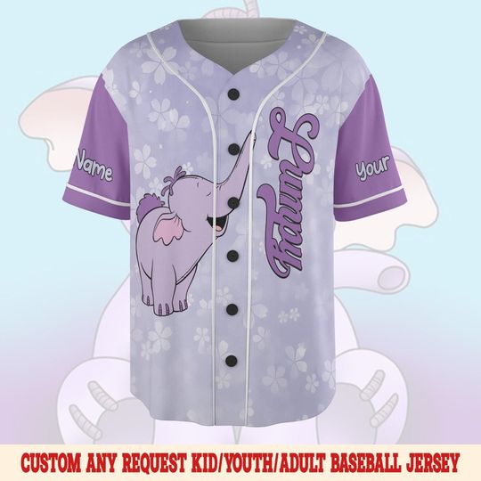 Custom Disney Lumpy Baseball Jersey, Winnie The Pooh Shirt, Personalized Disney Jersey