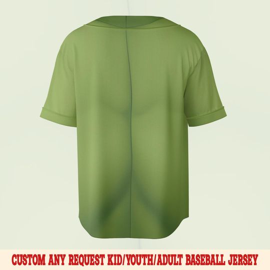 The Hulk Cosplay Baseball Jersey/Green Hulk Costume 3D Jersey