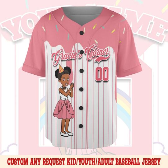 Custom Gracie's Corner Baseball Jersey, Gracie's Corner Baseball Jersey