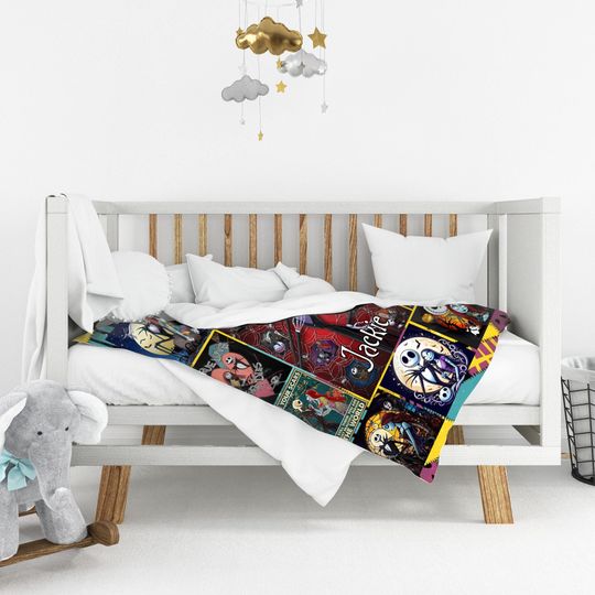 Custom Jack Skellington Sally Blanket, The Nightmare Before Christmas Blanket