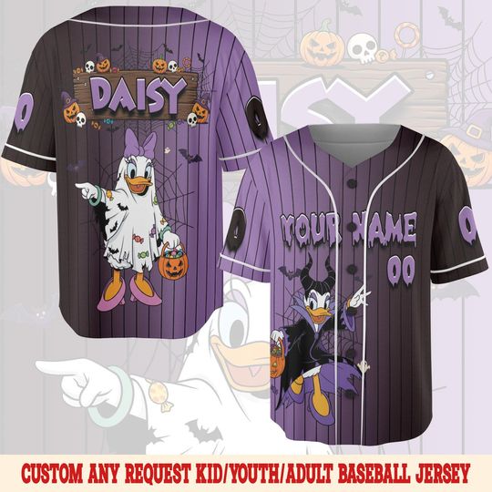 Custom Mickey And Friends Halloween Baseball Jersey