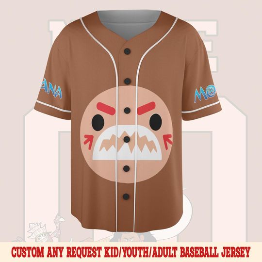 Personalized Pua And Hei Hei Kakamora Baseball Jersey