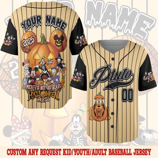 Personalized Disney Mickey & Friends Halloween Baseball Jersey