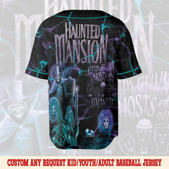 Custom Haunted Mansion Baseball Jersey, Haunted Mansion Jersey Team