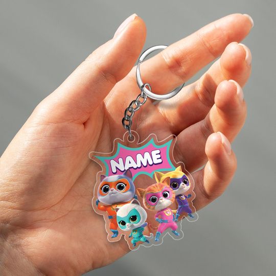 Personalized SuperKitties Cutout Keychain