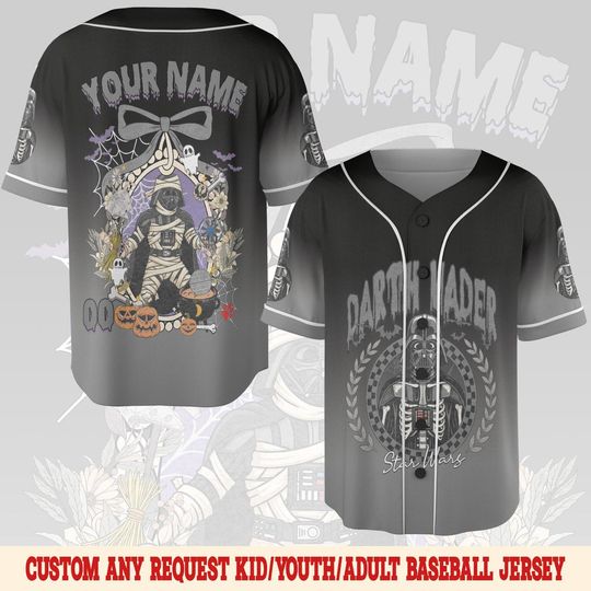 Personalized Disney Star War Characters Halloween Baseball Jersey