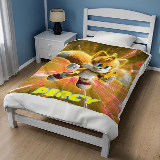 Custom Sonic The Hedgehog Blanket, Tails Hedgehog Blanket