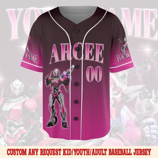 Transformers Arcee Baseball Jersey, Vintage Arcee Baseball Jersey
