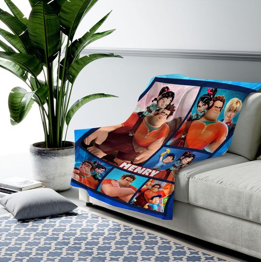Fantastic Wreck-It Ralph Throw Blanket, Ralph And Vanellope Blanket