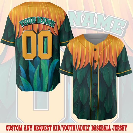 Island Rooster Inspired Baseball Jersey | Hei Hei Cosplay Costume Tee | Halloween Shirt