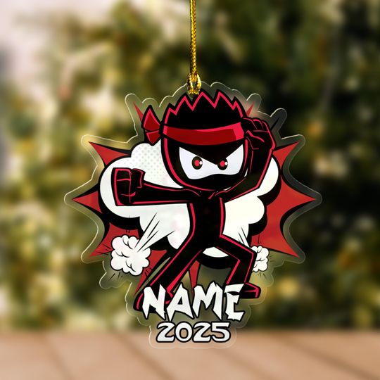 Custom Ninja Kidz Ornament, Ninja Kidz Warrior Acrylic Ornament