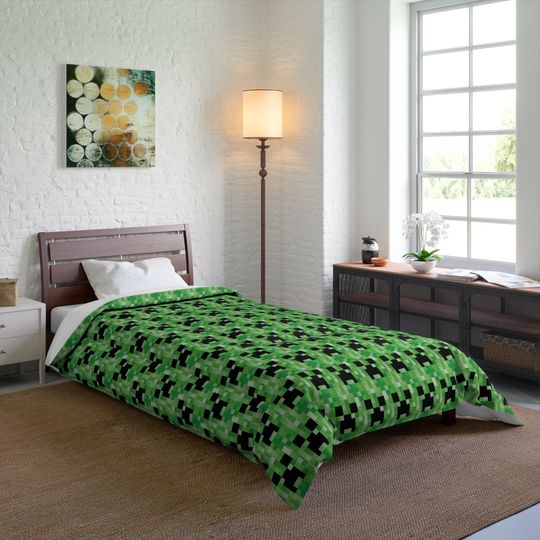 Minecrafter Blanket - Gift for Gamer- Minecrafter Gift, Minecraft Fabric Bedroom