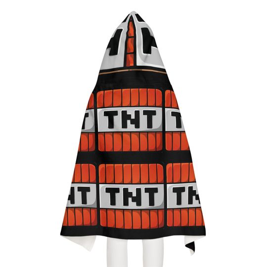 Hooded Towel TNT Block- Minecrafterer Gift- Kids Towel- Beach Day- Pool Day- Gift for Miners