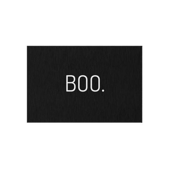 Halloween doormat boo rug black boo doormat for Halloween ghost doormat minimalist Halloween mat classy Halloween decor simple