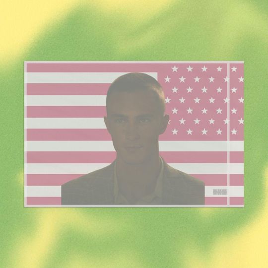 Drew Starkey Pink Flag, Wall decor, Room decor, Gift for her, Present, Rafe Cameron