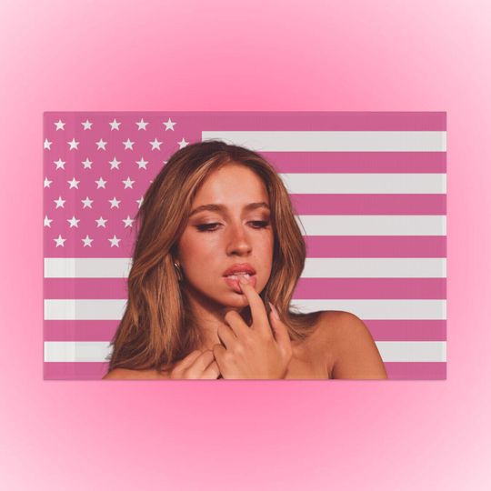 Tate McRae Pink Flag, Pop Music Fan Wall Art