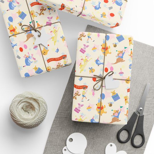 Winnie the Pooh Birthday Gift Wrapping Papers 1pc Roll