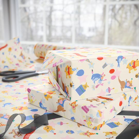 Winnie the Pooh Birthday Gift Wrapping Papers 1pc Roll
