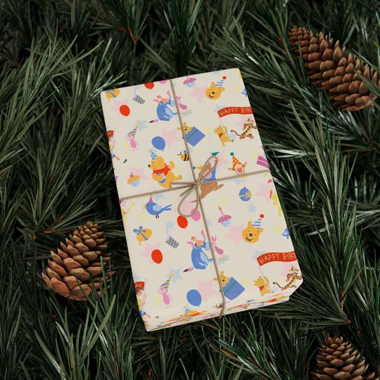 Winnie the Pooh Birthday Gift Wrapping Papers 1pc Roll