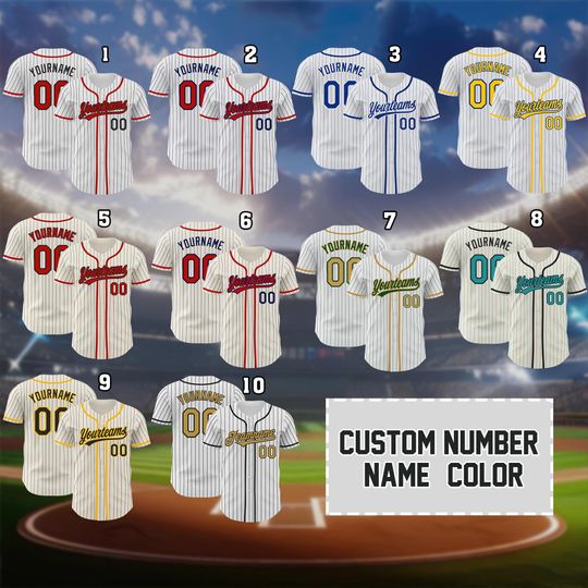 Custom Pinstripe Baseball Jersey: Personalized Team Uniform