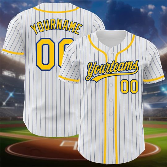 Custom Pinstripe Baseball Jersey: Personalized Team Uniform