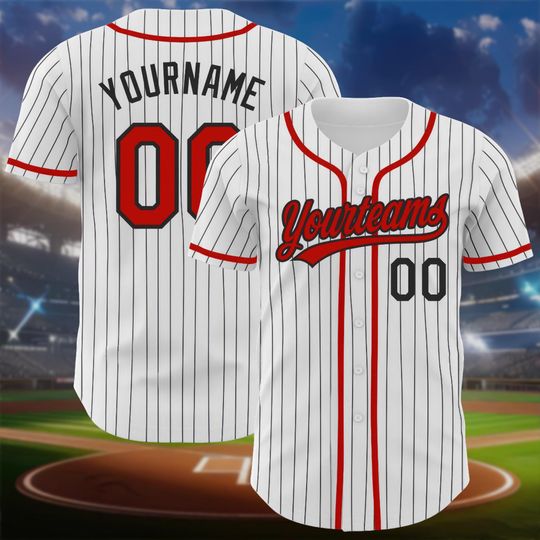 Custom Pinstripe Baseball Jersey: Personalized Team Uniform