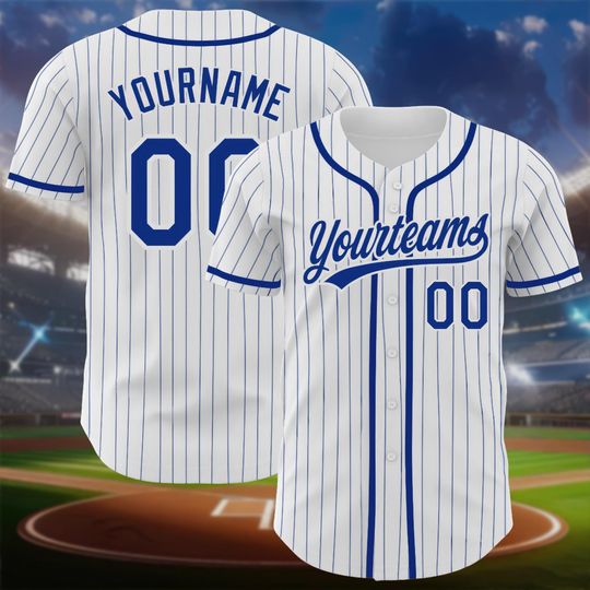Custom Pinstripe Baseball Jersey: Personalized Team Uniform