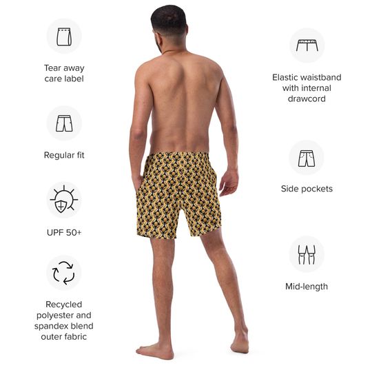 All-Over Print Recycled Swim Trunks