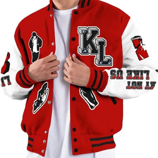 Varsity Jacket To Match OG Fire Red 5s - Dislike Us All Over Print