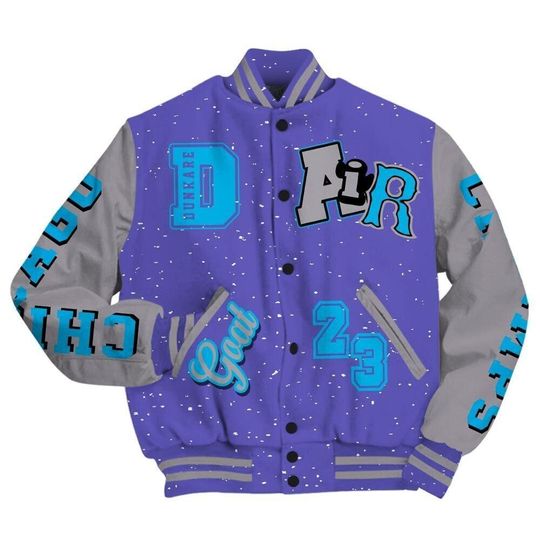 AJ 8 Retro Aua 8s Varsity Jacket - AIR Number 23 GOAT All Over Print