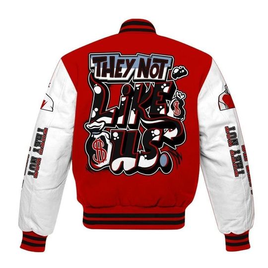 Varsity Jacket To Match OG Fire Red 5s - Dislike Us All Over Print