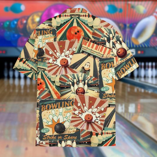Retro Bowling Hawaiian Shirt