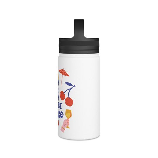 Stainless Steel Water Bottle, Handle Lid funny quotes gift