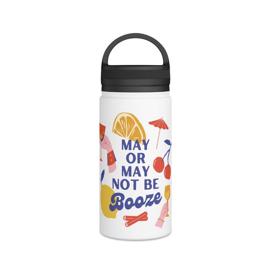 Stainless Steel Water Bottle, Handle Lid funny quotes gift