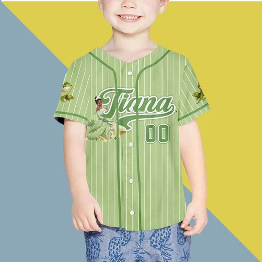 Custom Disney Princess Tiana Brave Baseball Jersey, Custom Tiana Baseball, Disney Princess Baseball Jersey