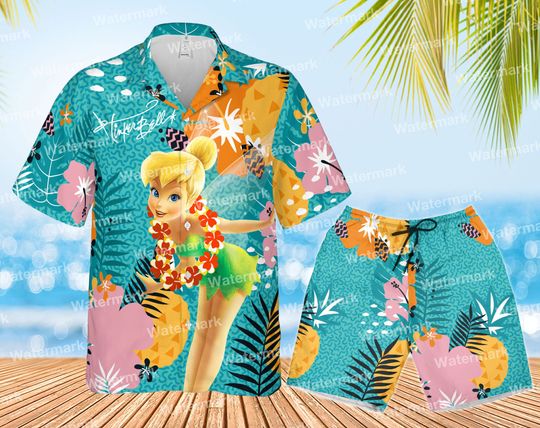 tinker bell hawaiian shirt