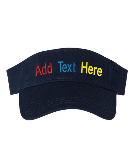 Custom Sun Bio-Washed Visor with Embroidery, Personalization with Your Logo or Text
