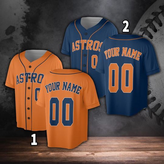 Personalized Houston Baseball Jersey, Jersey For Men With Your Team Name, Fan Jersey Gift For Fan Men Women Toddler Kid