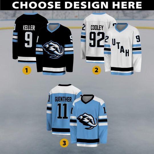 Personalized Utah Mammoth Hockey Jersey, Utah Jersey For Men With Your Team Name, Logan Cooley Clayton Keller Fan Hockey Jersey
