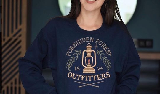 Embroidered Crewneck sweater gift round neck sweatshirt