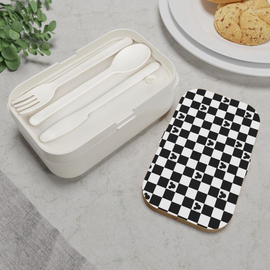 Mickey Checkerboard Bento Lunch Box, Student Lunch Box, Back To School Gift