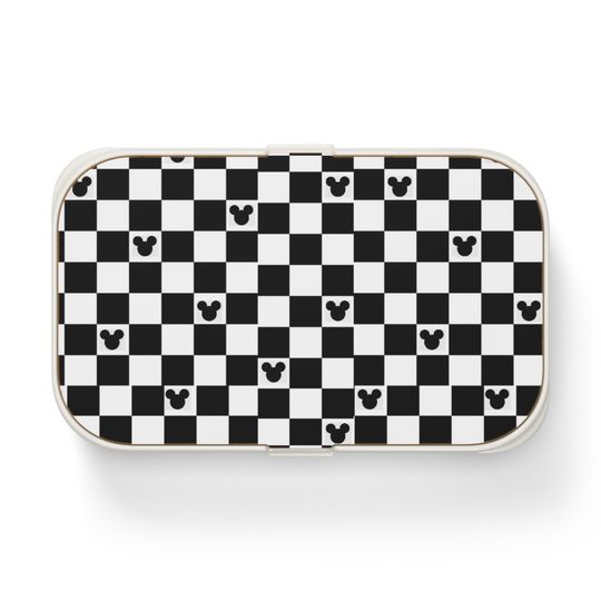 Mickey Checkerboard Bento Lunch Box, Student Lunch Box, Back To School Gift