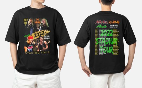 Motley Crue Joan Jett 2022 Stadium Tour Motley Crue Stadium Tour Shirt
