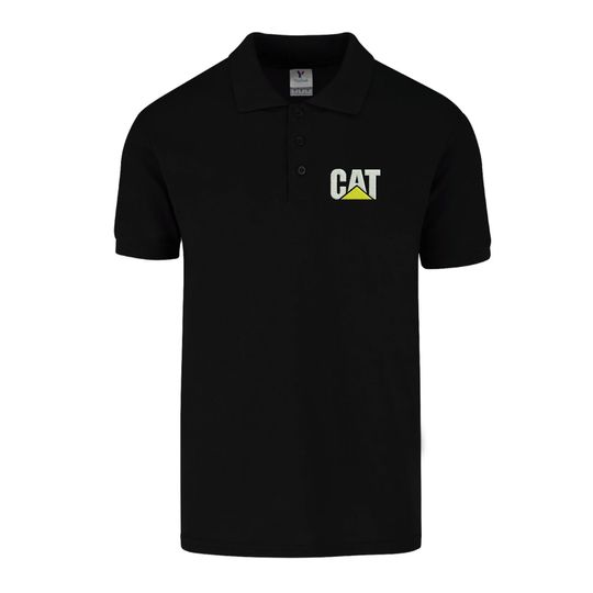 Polo Shirt Caterpillar Logo Cat Short Sleeve
