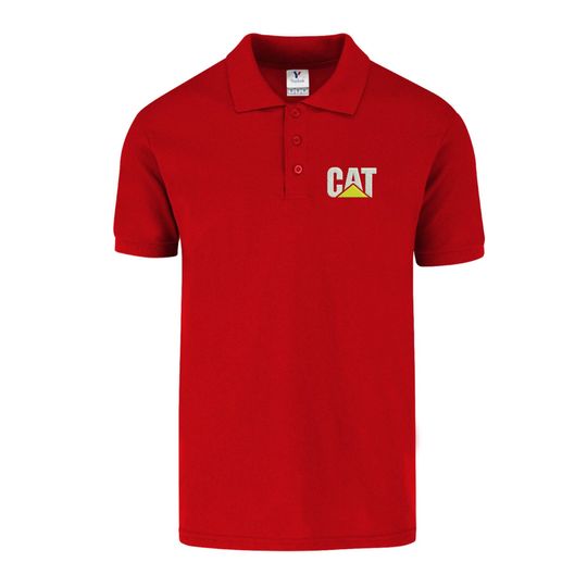 Polo Shirt Caterpillar Logo Cat Short Sleeve