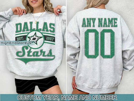 Vintage Dallas Stars Sweatshirt, Retro Dallas shirt, Dallas Hockey Fan shirt, Dallas Sweatshirt, Custom hockey tee