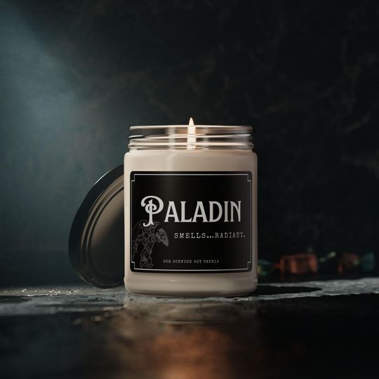 Paladin DND Candle - Dungeons & Dragons Decor - TTRPG Gift for Gamers