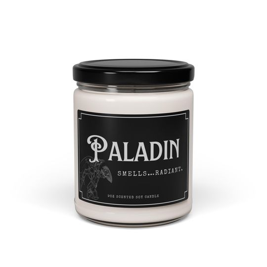 Paladin DND Candle - Dungeons & Dragons Decor - TTRPG Gift for Gamers