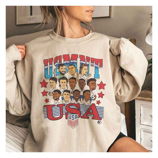 USMNT Group Team USA Soccer Crewneck Sweatshirt, USA World Cup 2022