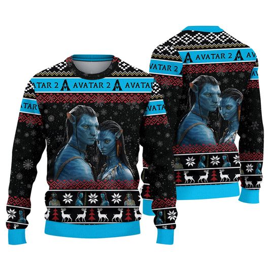 Avatar 2 Jake Sully & Neytiri Ugly Christmas Sweater